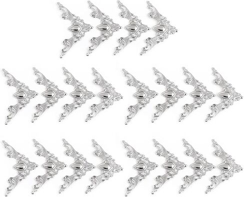 20PCS BOOK CORRENTORS ، 1.65x1.65x2.24in زوايا الكتب ، زوايا الكتب المعدنية للكتب الأثاث كتب الكتب ، صناديق المجوهرات الخزانة الزخرفية الزخرفية in Kuwait