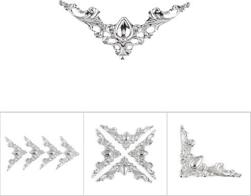 20PCS BOOK CORRENTORS ، 1.65x1.65x2.24in زوايا الكتب ، زوايا الكتب المعدنية للكتب الأثاث كتب الكتب ، صناديق المجوهرات الخزانة الزخرفية الزخرفية in Kuwait