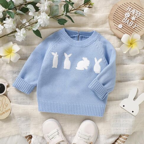 Mayummpy طفل طفل طفلة فتى متماسكة سبيوب عيد الفصح أرنب شيرت قميص متماسكة الأطفال حديثي الولادة ملابس عيد الفصح in Kuwait
