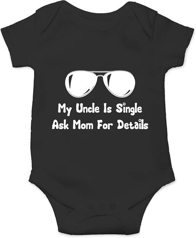 CBTWEAR عمتي عازبة اسأل أمي عن التفاصيل - ملابس الأطفال - ملابس أنسخ حديثي الولادة مضحكة للبنين والبنات in Kuwait