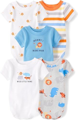 The Children's Place baby-boys And Newborn Short Sleeve Bodysuits,multipacks in Saudi Arabia