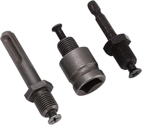 تشاك الحفر ، استبدال تشاك تشاك شد ذاتي الحفر تشاك 1/2-20UNF اتصال 2‑13MM المدى المدى المتغير السريع مع 3 قضيب لإصلاح أجزاء مختلفة (الجولة 58 ملم in Kuwait