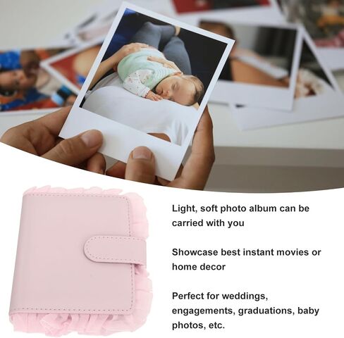 64 Pockets Photo Photo Camera Mini Camera ، Elegant Lace Mini Picture Divenir Abrum ، Camera Camera 3in 3in ، حامل بطاقة ، Ladies Girls () in Saudi Arabia