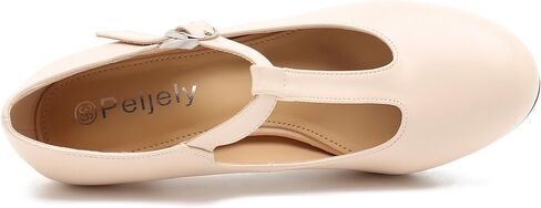 Women's T Strap Mary Jane Kitten Heel Pumps Round Toe Dress Office Work Shoes in Kuwait