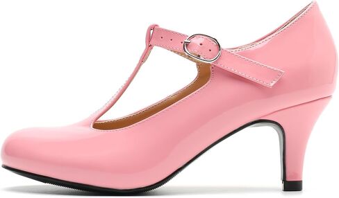 Women's T Strap Mary Jane Kitten Heel Pumps Round Toe Dress Office Work Shoes in Kuwait