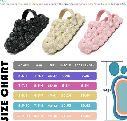Massage Bubble Slippers, Bubble Slides for Women/Men, Funny Bubble Shoes, Unisex Breathable Beach Sandals, Non-slip Spa Slippers, Soft Pillow Stress Relief Slide, Home Bedroom Shower Trendy Ball Slippers in Saudi Arabia