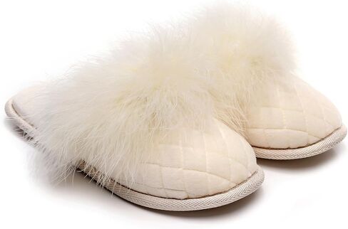 Lady’s Fluffy Velvet Comfortable Scuff Women’s Closed toe House Slippers in Saudi Arabia