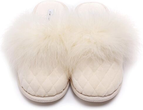 Lady’s Fluffy Velvet Comfortable Scuff Women’s Closed toe House Slippers in Saudi Arabia
