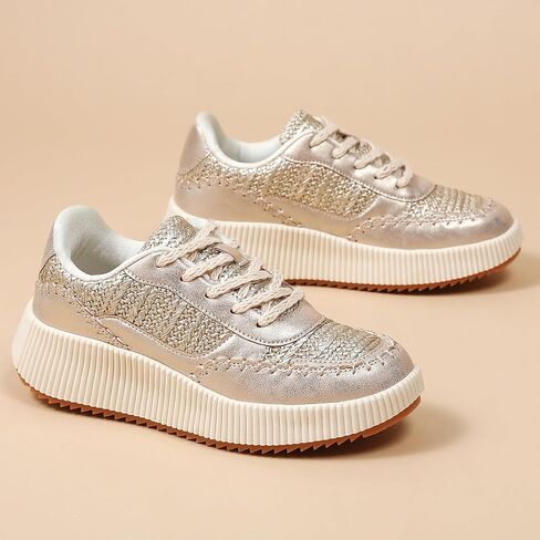 CERYTHRINA Platform Sneakers Women Fashion Shoes: 2.2 Inches - Chunky Braided Walking Shoes in Kuwait