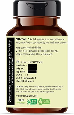 Tagar Extract 500mg - 60 Vegetarian Capsules | Valeriana Wallichii | All Natural | 100% Vegan | Gluten-Free | GMP Certified. in Saudi Arabia