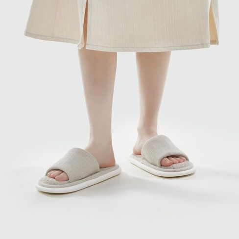 utune House Slippers Open Toe Slippers for Women Men Indoor Slippers Cozy Bedroom Slippers Women House Shoes in Kuwait