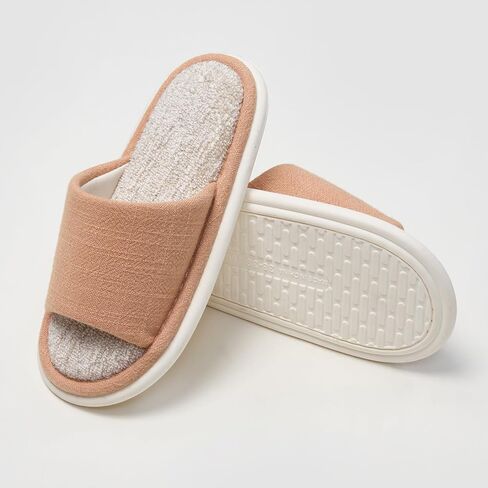 utune House Slippers Open Toe Slippers for Women Men Indoor Slippers Cozy Bedroom Slippers Women House Shoes in Kuwait