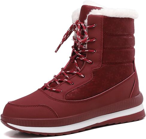 Snow Boots for Women Fur Lined Winter Boots for Women Waterproof Warmth Thickened Plus Fleece Womens Snow Boots in Saudi Arabia
