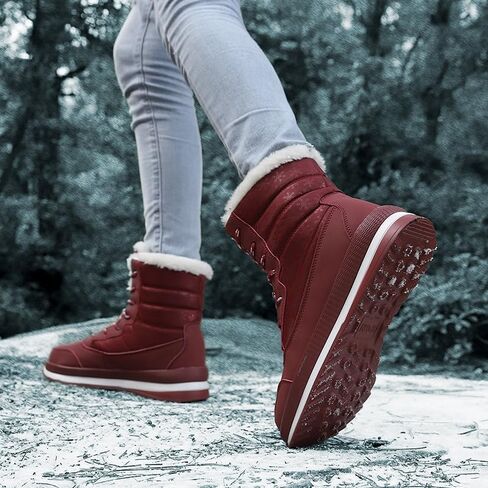 Snow Boots for Women Fur Lined Winter Boots for Women Waterproof Warmth Thickened Plus Fleece Womens Snow Boots in Saudi Arabia