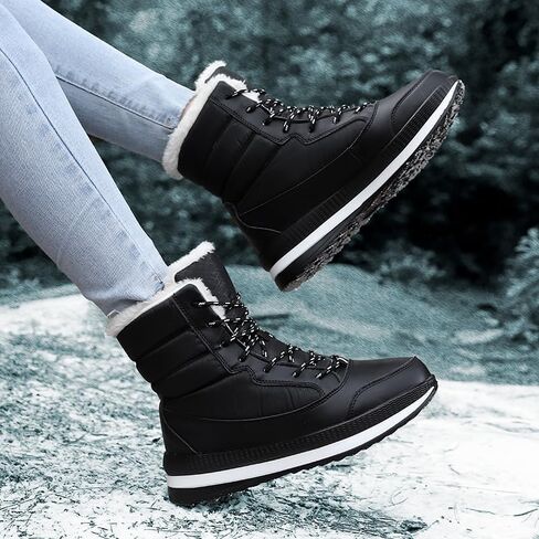 Snow Boots for Women Fur Lined Winter Boots for Women Waterproof Warmth Thickened Plus Fleece Womens Snow Boots in Saudi Arabia