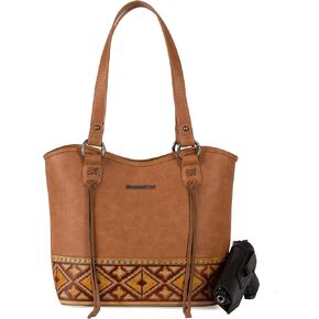 Montana West Western Tote Bags for Women Tooled Shoulder Ladies Top Handle Handbag