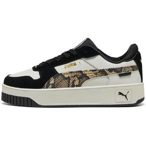 PUMA Women's Carina Street Sneaker, Vapor Gray Black Gold, 6