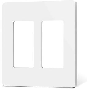 TREATLIFE Screwless Decorator Wall Plates, Standard Size 3-Gang Light Switch Plate, Outlet Covers White, 1 Pack 3-Gang Wall Plates Light Switch Cover