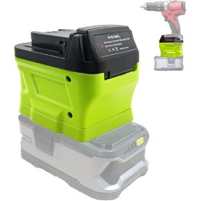 P107 Adapter for Ryobi 18V Battery Convert to for Milwaukee M18 18V Battery, Fit for Milwaukee M18 18V Cordless Tool and for Ryobi 18V ONE+ Battery P108 Use (Adapter Only)