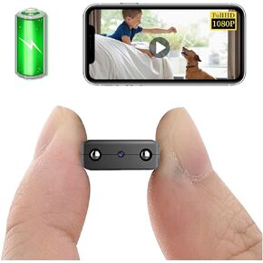 Smallest Wireless WiFi Camera,1.5 Hours Battery Time,HD1080P Remote Security Camera,Portable Surveillance with Night Vision,AI Human Motion Detection,Remote Viewing for Camera with iOS Android APP