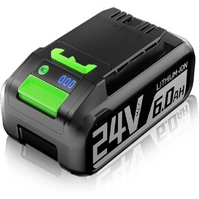 24V 6.0Ah (Type-C Connector) Replacement Battery for Greenworks 24V Battery BAG708 BAG71 29842 298521, Compatible with Greenworks 24V Tools 20352 22232 2508302