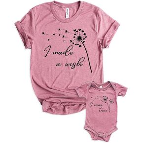 Teeny Fox I Made a Wish I Came True Mother Daughter Matching Outfits Mom and Me Cute Family Shirts