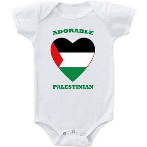 Speedy Pros Adorable Palestinian Palestine Infant Toddler Baby Bodysuit One Piece 6 Months White