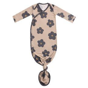Newborn Knotted Gown "Gemma in Tan" by Copper Pearl
