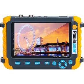 AHD CCTV Monitor Camera Tester IV8W 5 Inch 4-in-1 8MP AHD TVI 8MP CVI CVBS 1080P Coaxial HD Video Testerr Support RS485 PTZ Controller/UTP Cable Test/VGA HDMI Input/DC12V Output