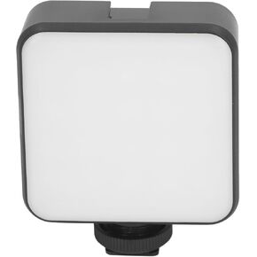 RGB Video Light, 65 LEDs RGB LED Video Light with 3 Cold Shoe Mounts, 2500K to 9000K LED Camera Light, 1200mAh Rechargeable Lamp for Live Broadcast, Home Theater and Commercial