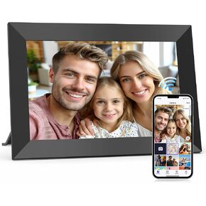 BIGASUO 10.1" Digital Photo Frame with 32GB Memory WiFi Electronic Digital Picture Frame Slideshow Auto Rotate Share Photos/Videos Remotely