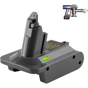 V6 Adapter Convert for Milwaukee 18V M18 and Dewalt 20V Lithium Battery, Compatible with V6 SV03 SV04 SV09 DC62 DC59 Fluffy Vacuum Converter (only Adapter)