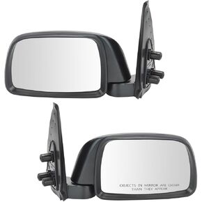 TRQ Driver & Passenger Side Mirror Set Compatible with 1998-2002 Lincoln Town Car FO1320204 FO1320307 FO1321204