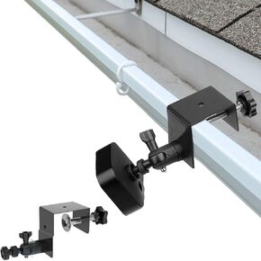 Uogw 2PACK Gutter Mount Works for Blink Outdoor 4 (4th Gen),Blink Outdoor (3rd Gen) XT3&Blink XT/XT2/Blink Mini,360°Adjustable,Attaches to Gutter Without Tools or Wall Damage(Camera NOT Included)