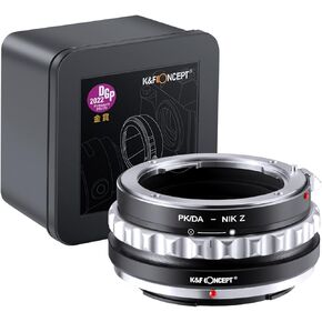 K&F Concept Lens Mount Adapter PK/DA-NIK Z Manual Focus Compatible with Pentax K Mount (PK/DA) DSLR Lens to Nikon Z Mount Camera Body