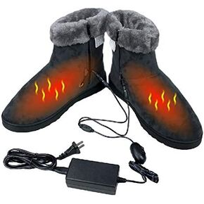 ObboMed® MF-2620L 12V, 20W Cozy Carbon Fiber Heated Warming Booties - Size: L: #45.5 (fits Foot up to 45.5) -Heated Boots, Infrared Shoe, Warm Pad, Foot Heater, Cold feet Solution