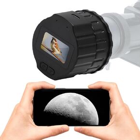 Wi Fi Telescope Eyepiece Camera, 16MP Electronic Eyepiece Camera with for Astronomy, 1.5in Display Wire Less Electronic Eyepiece for 28mm to 50mm Telescope