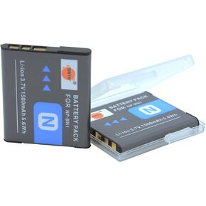 DSTE 2PCS NP-BN1 Li-ion Battery Compatible with Sony DSC-TX20 DSC-TX30 DSC-W530 DSC-W570 DSC-W650 DSC-W800 DSC-W830 DSC-W560 DSC-T99 DSC-TX5 DSC-W320
