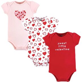 Hudson Baby Infant Girl Cotton Bodysits ، Valentine Hearts ، 12-18 شهرًا