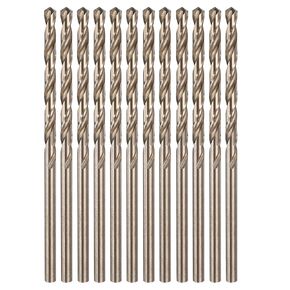 HARFINGTON 12pcs Cobalt Drill Bit, #47 0.0785" HSS-CO Aircraft Twist Drill Bit with Straight Round Shank for Drilling Stainless Steel Cast Iron Tough Material