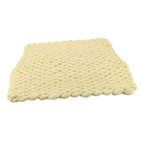 D&J Handcraft Newborn Photography Props Knit Blanket Baby Photo Basket Props Stuffer Filler Mat, Acrylic Soft 17.7x15.7inch Yellow
