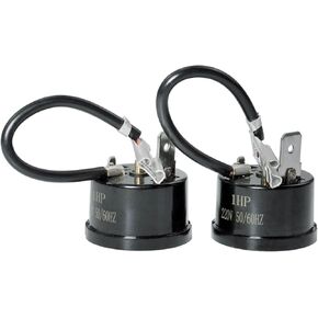 Refrigerator Compressor Thermal Overload Protector 1HP 750W 220V 50/60Hz Replacement for Most Fridges and Coolers Compressor Household Freezer Thermal Overload Protection Part with Base (2 Pcs)