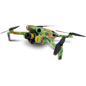 MightySkins Carbon Fiber Skin Compatible with DJI Mini 4 Pro - Spring Camouflage | Protective, Durable Textured Carbon Fiber Finish | Easy to Apply