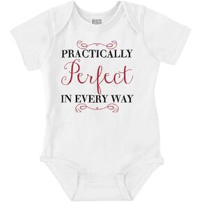 Brisco Brands Practically Perfect In Every Way Baby Bodysuit Jumper Girls