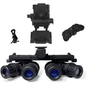GPNVG 18 Night Vision Goggles Dummy Model with Night Vision Mount for PVS15/PVS18, Four-Tube Binocular Night Vision for Tactical Helmet NVG Mount, Cosplay Prop, No Function