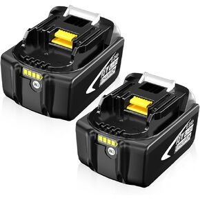 TenHutt【Upgraded】2Packs 6.0Ah Lithium-Ion Replacement for Makita 18v Battery BL1850B BL1840B BL1860B BL1830B BL1820B, Compatible with Makita 18 volt LXT System Battery Charger and Cordless Power Tools