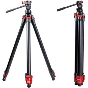 IFOOTAGE Travel Tripod TA3B with K3 Fluid Head, Professional Travel Video Tripod Kit for Canon Nikon Sony Olympus Panasonic DSLR Camera