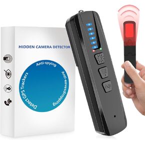 GPS-Detector Hidden-Camera Spy-Camera Detector - 2025 Upgrade Hidden Camera & Bug Detector, Anti-Surveillance Spy Camera & GPS Finder, Portable & Rechargeable for Home, Office, Hotel Security