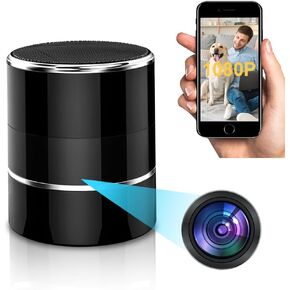 Security Camera in Bluetooth Speaker with 240°Viewing Angle,Motion Activated,Nanny Cams Wireless with Cell Phone App, camaras espias ocultas 1080P for Home Security(2.4/5Ghz)