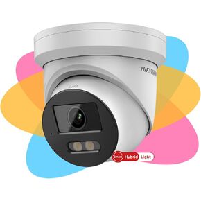 HIK 8MP Smart Hybrid Light Full Color POE IP Camera with Built-in Microphone，Human and Vehicle Detection，2.8MM Fixed Lens Camera Outdoor（DS-2CD2387G2H-LIU）(2024 New Version)